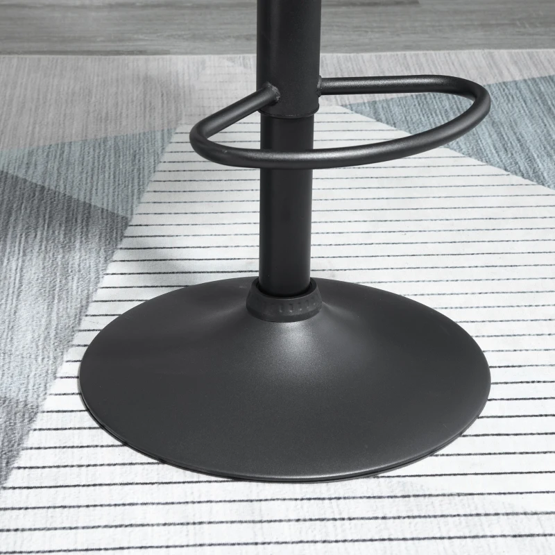HOMCOM Conjunto 2 Bancos Altos com Encosto e Apoio para Os Pés Bancos da Cozinha Ajustáveis Veludo Base Metal 46x48x83-104 cm Verde