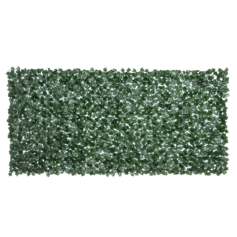 Outsunny Vedação Artificial em Rolo 3,1,5m Vedação de Privacidade para Balcão Jardim Exterior Planta Decorativa de Parede PE Verde