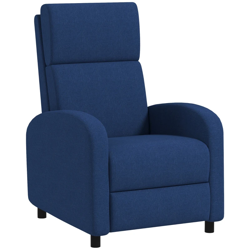 HOMCOM Poltrona de Relaxamento Poltrona Reclinável Sala Poltrona de Relaxamento Encosto Ajustável Até 160° Apoio Os Pés Integrado