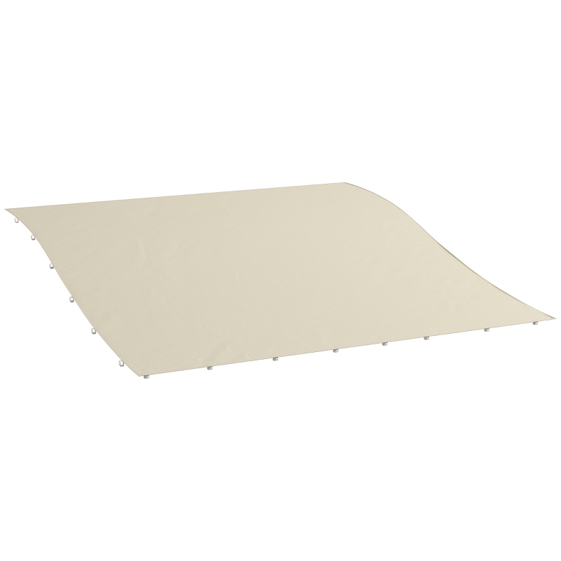 Outsunny Telo de Substituição para Pergolado de Jardim 2,5x3 m com 8 Furos de Drenagem em Poliéster 297x243 cm Bege