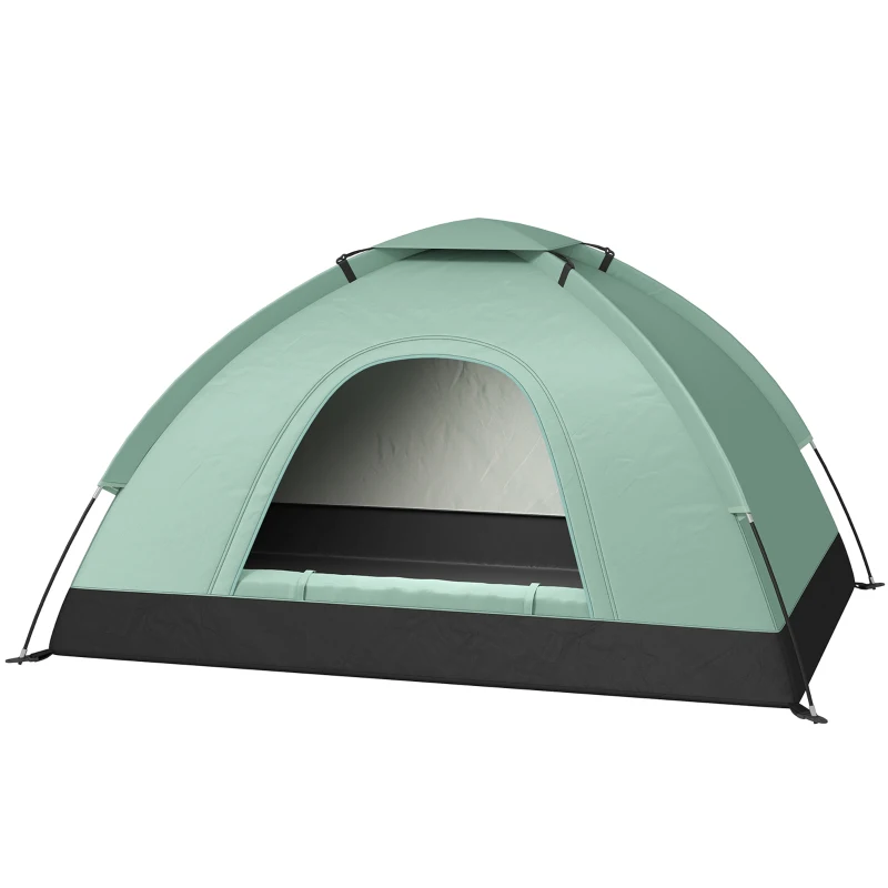 Outsunny Tenda de Camping para 2 Pessoas em Camuflagem Tenda de Dossel Leve e Ventilada Fácil de Montar com Portas com Zíperes