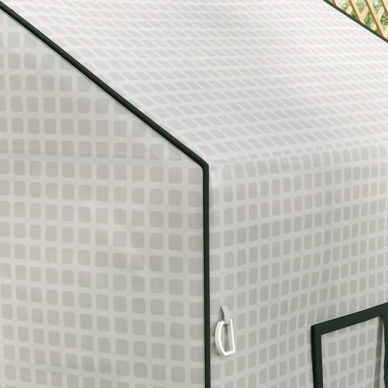 Outsunny Capa de Substituição para Estufa de Jardim 140x73x190 cm com Janela Porta Anti UV para O Jardim Branco