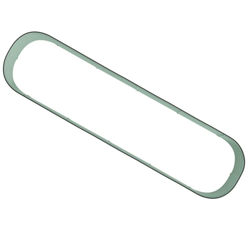 Outsunny Jardineira Elevada Canteiro de Jardim em Aço Modular para Vegetais Plantas Flores 240x62x30 cm