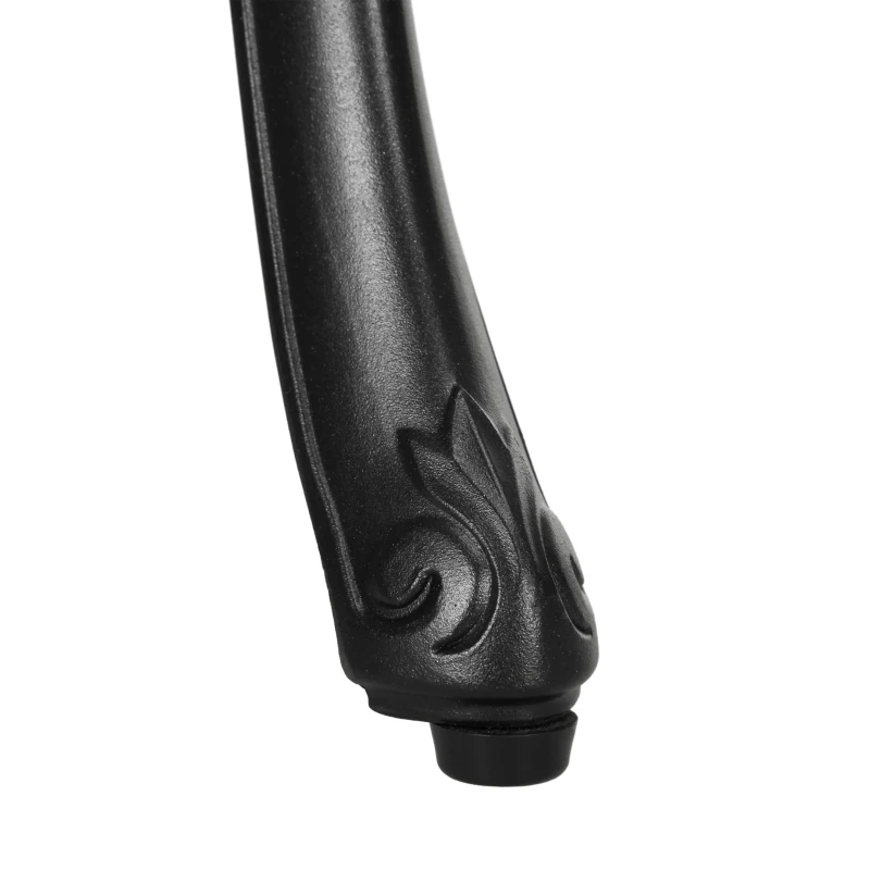 Outsunny Conjunto de Móveis de Jardim 2 Lugares 2 Cadeiras Mesa Redonda Estilo Charme Retrô em Alumínio Fundido Preto