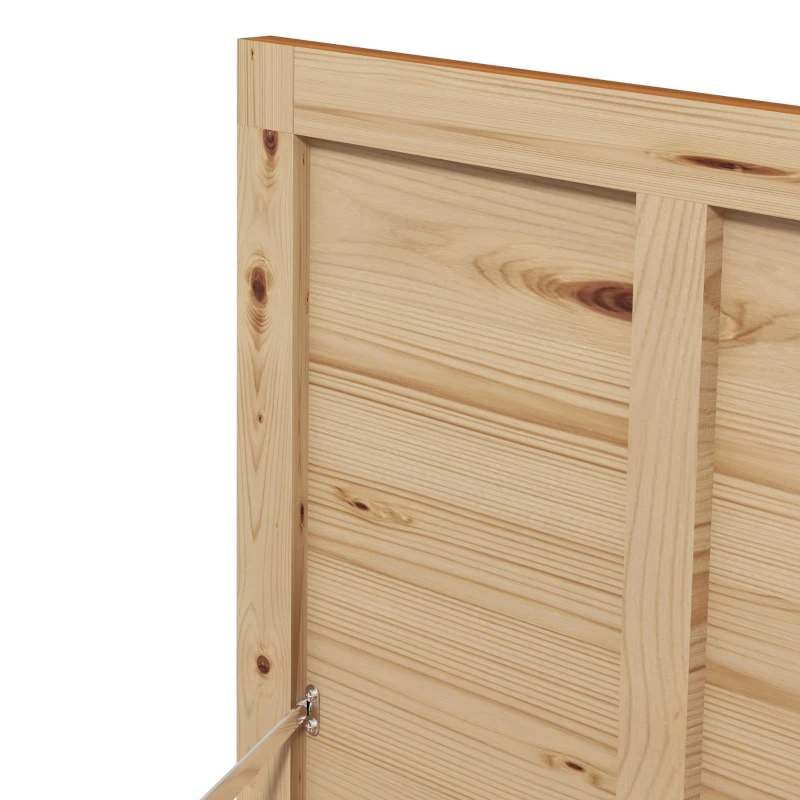 Outsunny Baú de Armazenamento Exterior Jardim 176L em Madeira com Alça 130x50x45 cm