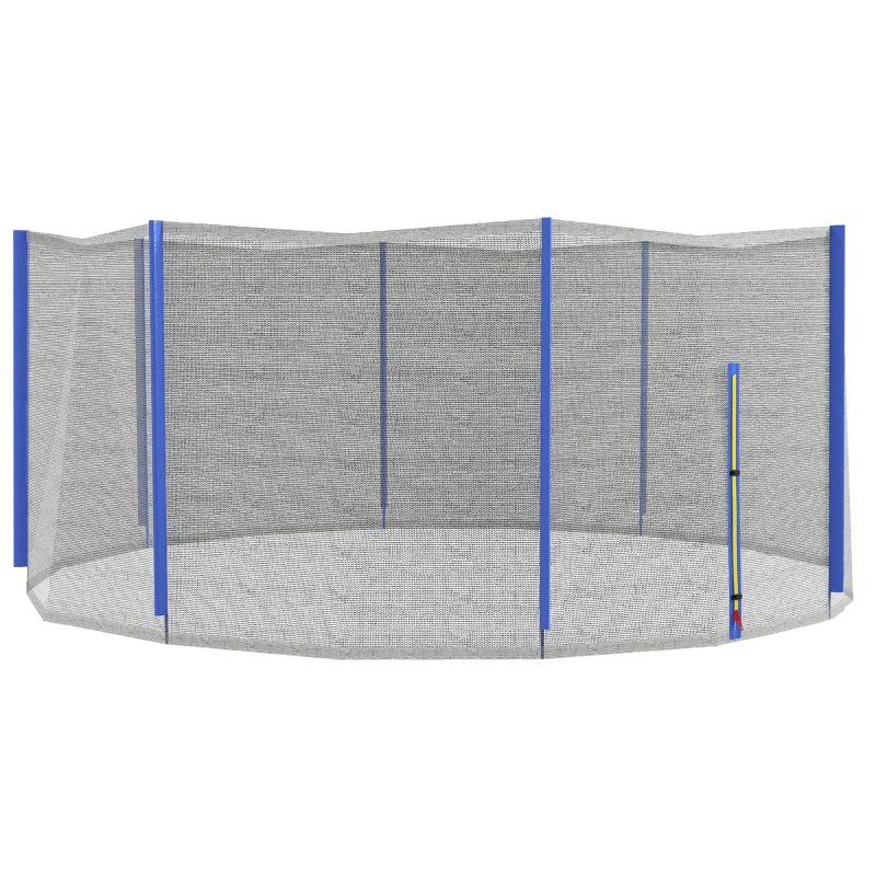 Sportnow Rede de Reposição para Trampolins Ø 366 cm 8 Postes Retos Rede de Segurança para Trampolins Entrada com Zíper
