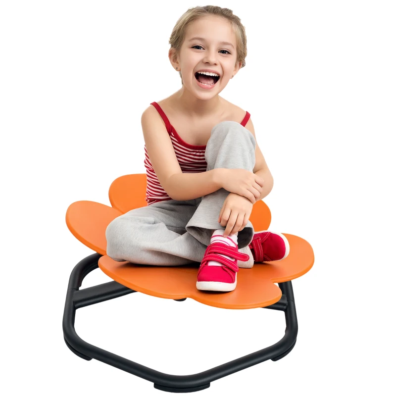 AIYAPLAY Sedia girevole sensoriale per bambini, Sedile di Allenamento per Equilibrio Sensoriale in Plastica Arancione