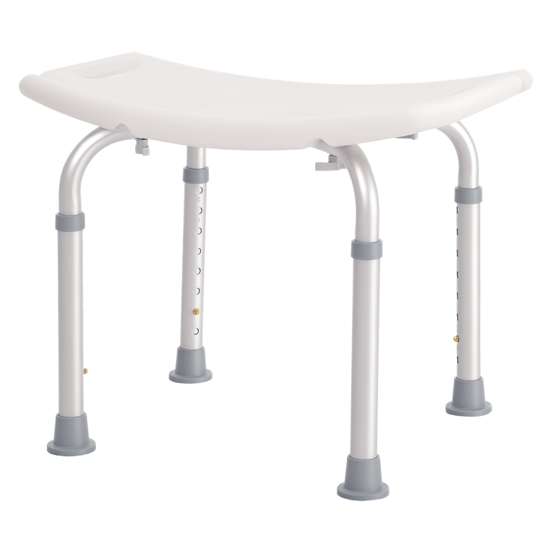 HOMCOM Sgabello Sedile Sedia per Doccia Bagno, Antiscivolo, Altezza Regolabile