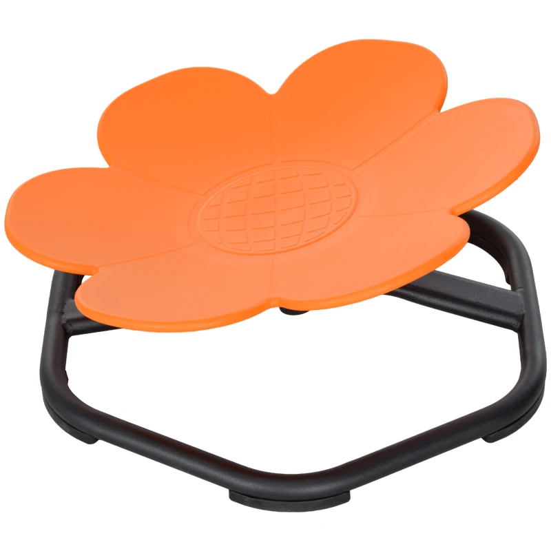 AIYAPLAY Chaise Sensorielle pour Enfants, Chaise Pivotante pour l'Autisme, Siège d'Entraînement à l'Équilibre Sensoriel en Plastique Orange