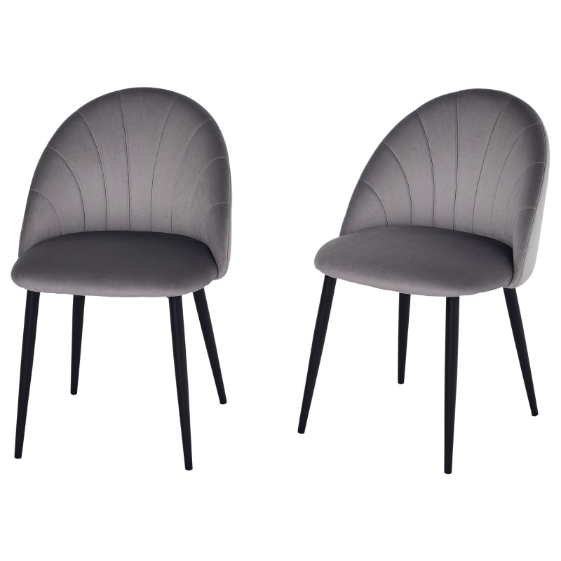 Lot de 6 chaises pieds noir siège de salon cuisine salle à manger