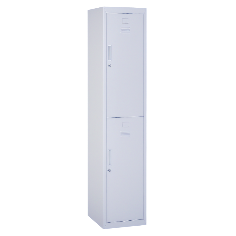 Vinsetto Armadietto 4 Ripiani 2 Porte Chiusura di Sicurezza Ufficio Garage Officina Acciaio Laminato a Freddo 38x46x180cm Grigio