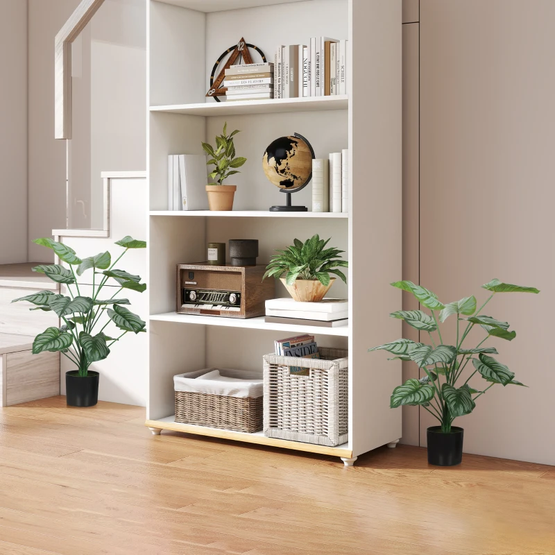 HOMCOM Dekorative künstliche Pflanzen 65 cm Künstliche Pflanzen mit Topf und Blättern für Innenbereich Grün