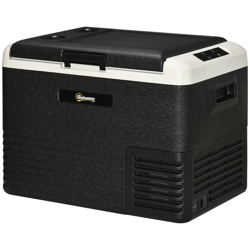 Outsunny 40L Portable Car Refrigerator - Grey and Black
