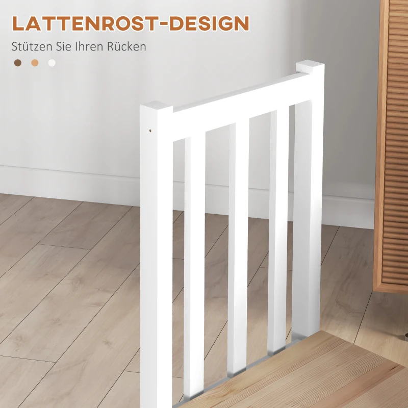 HOMCOM 4-delige set keukenstoelen Eetkamerstoelen, Massief hout, modern design, 38,5 cm x 47,5 cm x 99 cm, Natuur