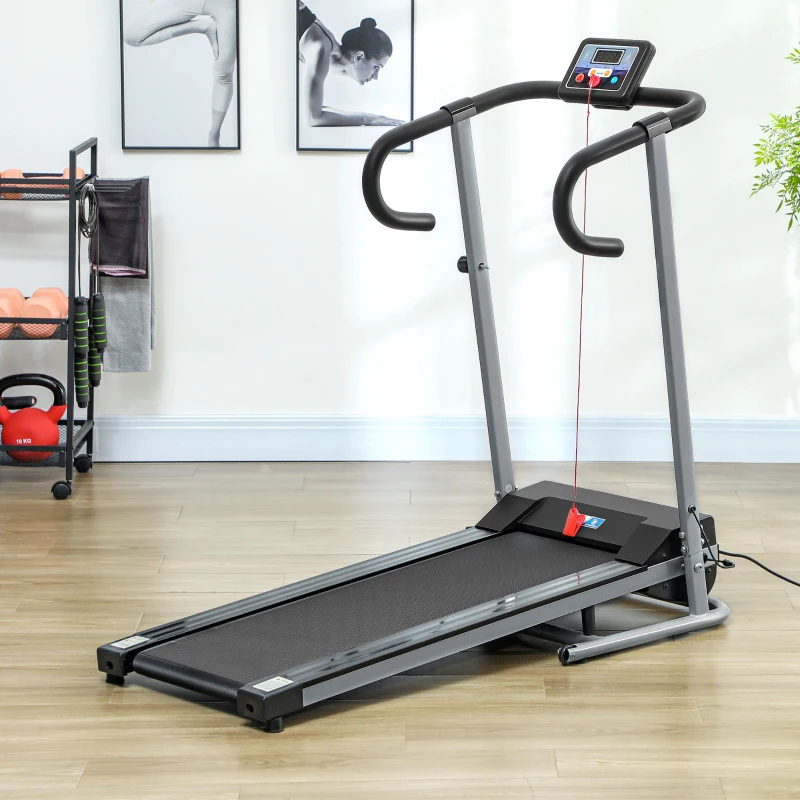 Tapis de course Fitness électrique pliable - Aosom.fr x FFHandball - 1 à 10 Km/h écran multifonctions - puissance 500 W(m-9)