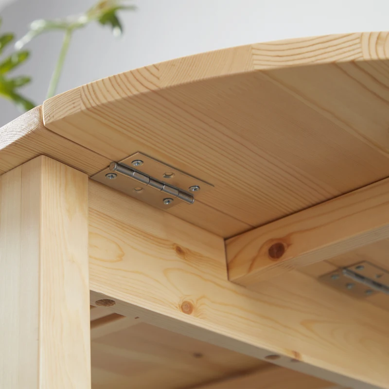 HOMCOM Esstisch aus Holz Klappbar Küchentisch für 6 Personen mit Drop-Leaf-Design 140 x 70 x 75 cm Naturholz(m-9)