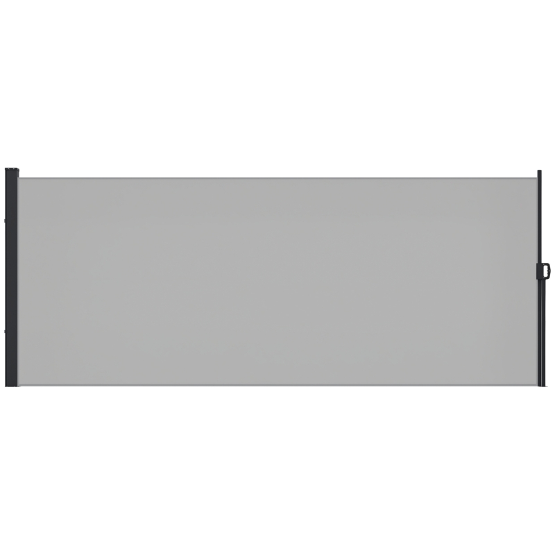 Outsunny Store latéral Brise-Vue paravent rétractable dim. 3L x 2H m alu. Polyester Anti-UV Haute densité 180 g/m² gris clair