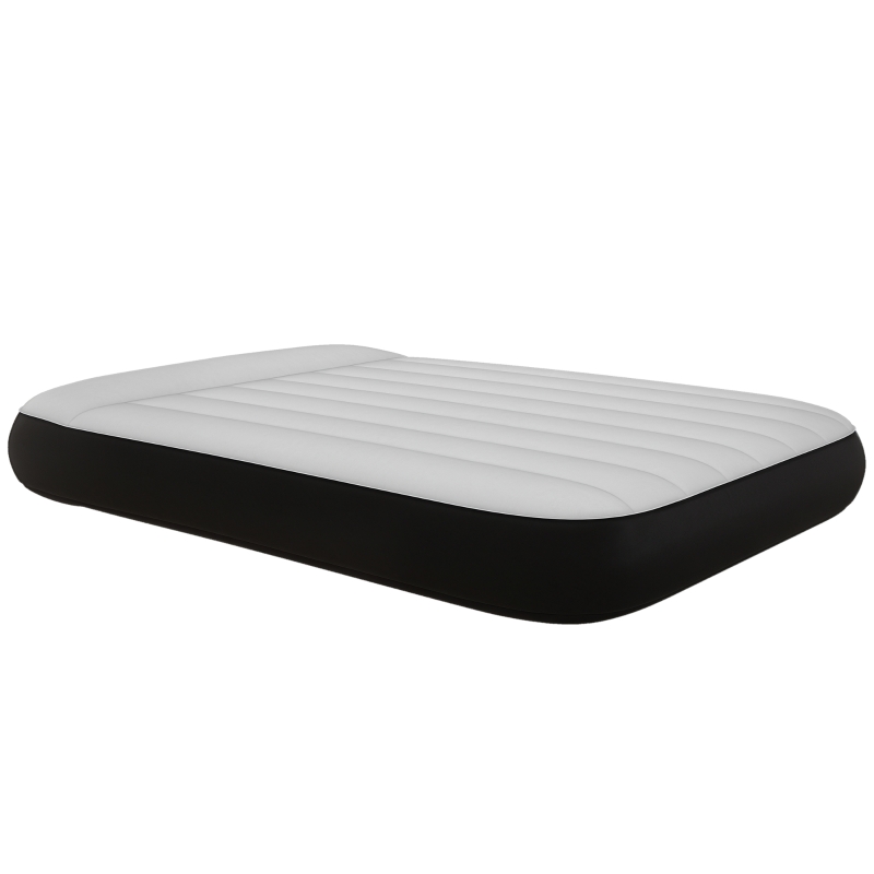 Outsunny Matelas gonflable 2 personnes avec pompe électrique intégrée, appui-tête avec sac de transport, 191 x 137 x 30 cm