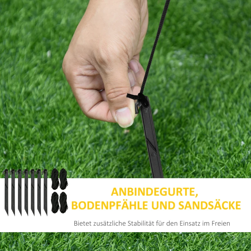 HOMCOM Aufblasbarer Weihnachtsbaum, Weihnachtsdekoration, 1,8 m, inkl. Gebläse, 123 cm x 85 cm x 180 cm, Grün + Rot