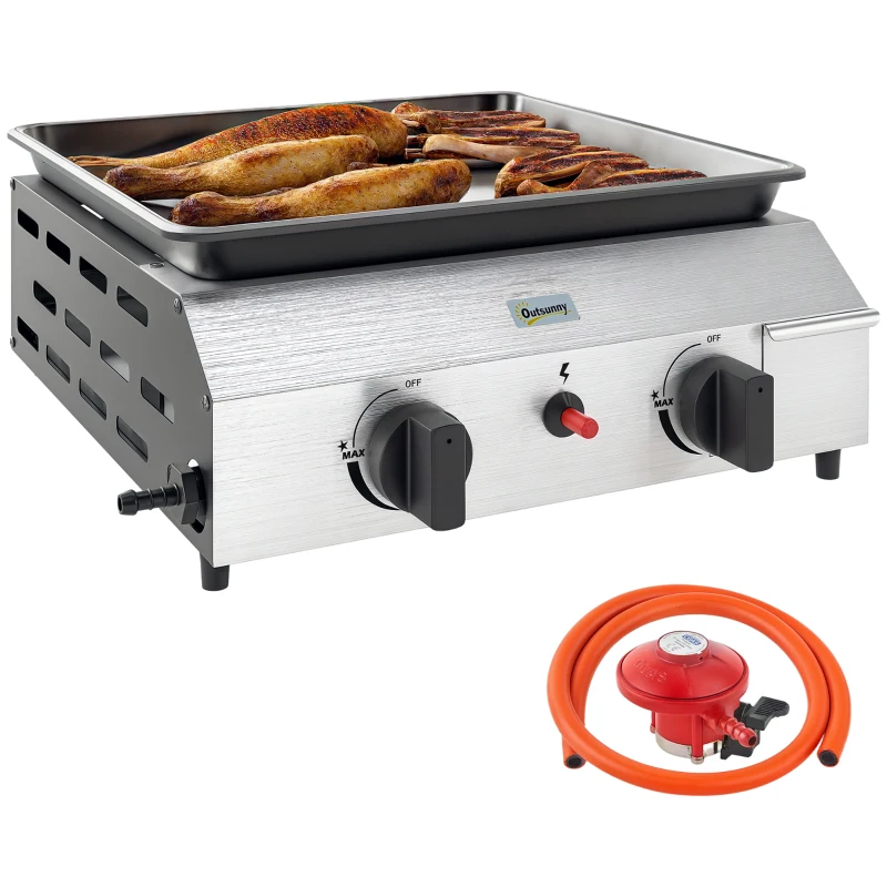 Outsunny Two Burner Portable Gas Grill