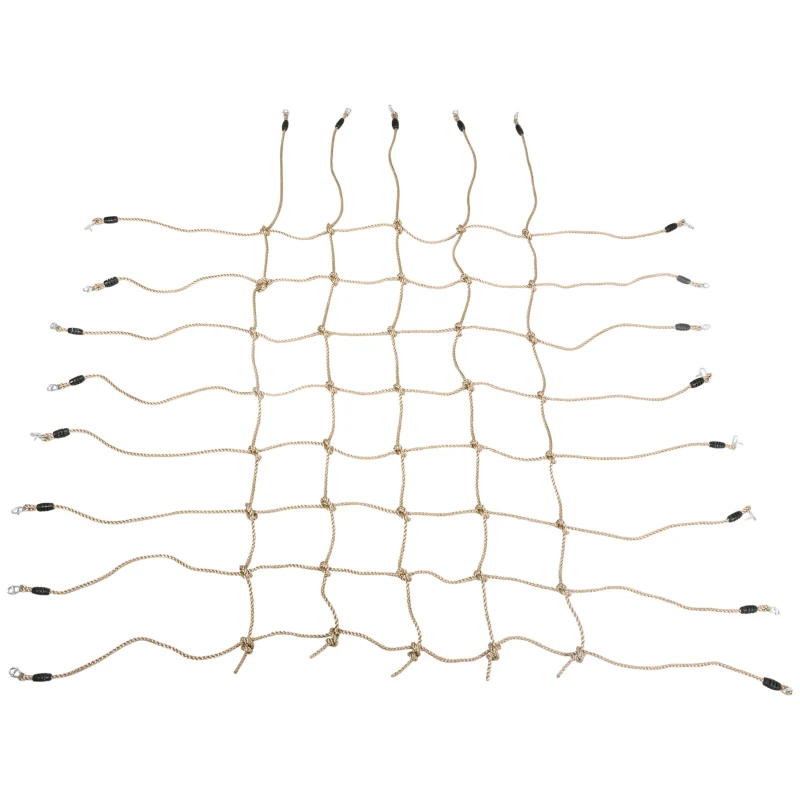 Outsunny Filet d'escalade pour enfants 3-6 ans filet de protection pour aire de jeux Ninja terrain d'obstacle dim. 1,5 x 2 m