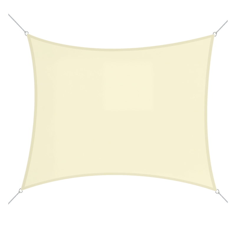 Outsunny Voile d'ombrage carrée 3x3m toile ombrage extérieur protection anti-UV, pour jardin terrasse extérieur patio piscine balcon, crème