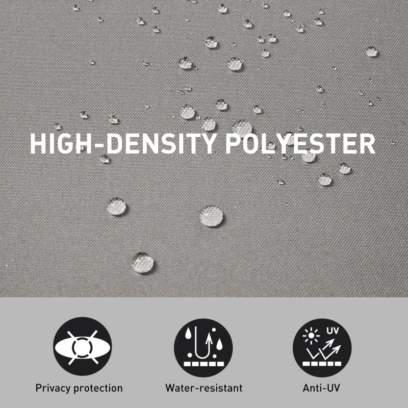 Outsunny Retractable Side Awning, Garden Privacy Screen Divider, Full Cassette Wind Breaker for Hot Tub, Balcony, Terrace, Pool, 300 x 160 cm, Grey