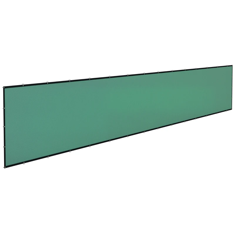 Outsunny Brise-vue toile 160 gsm renforcée extérieur avec attaches et œillets, dim. 15,25L x 1,75H m