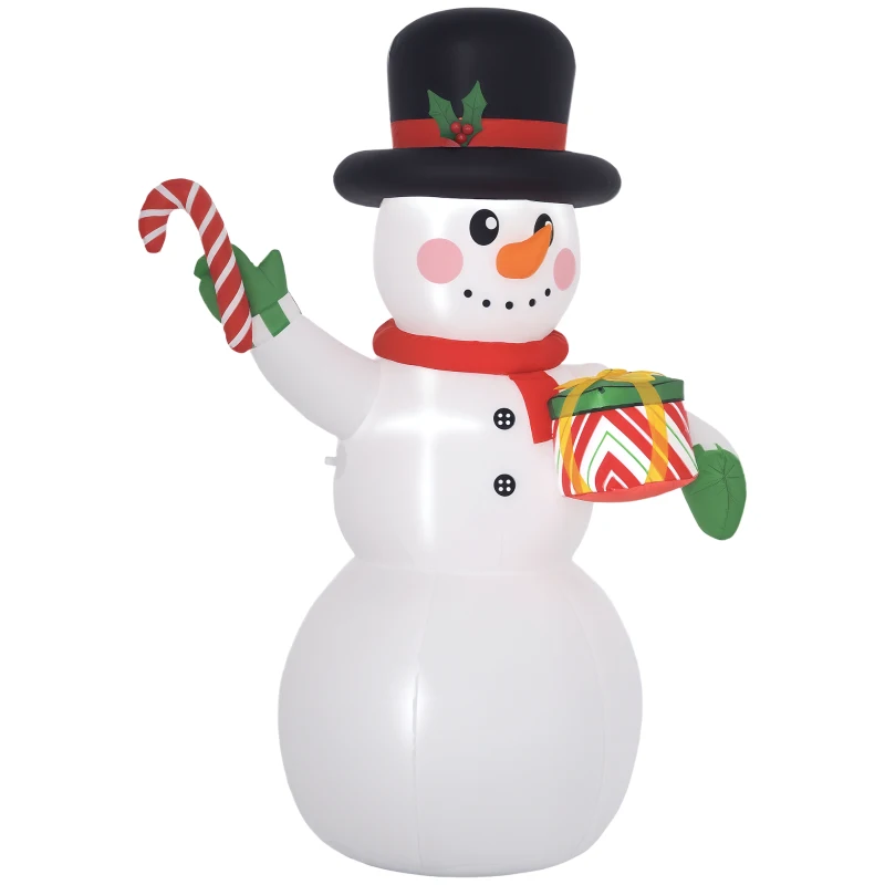 Outsunny 6ft Inflatable Christmas Snowman, with Accessories