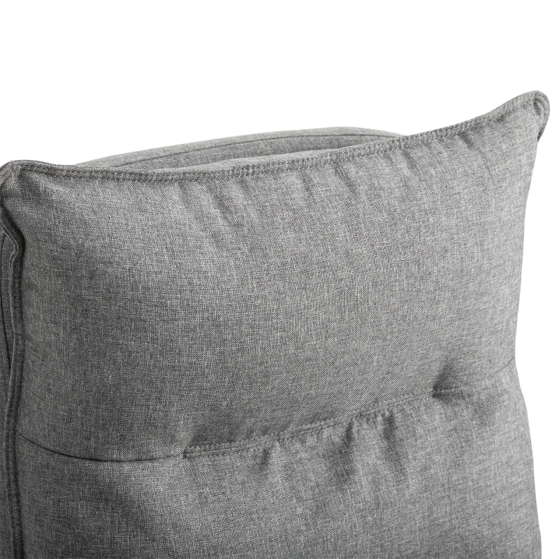 Vinsetto Sedia da Ufficio Imbottita con 6 Punti Massaggianti, Altezza Regolabile e Rotelle, 70x62x120-130 cm, Grigio