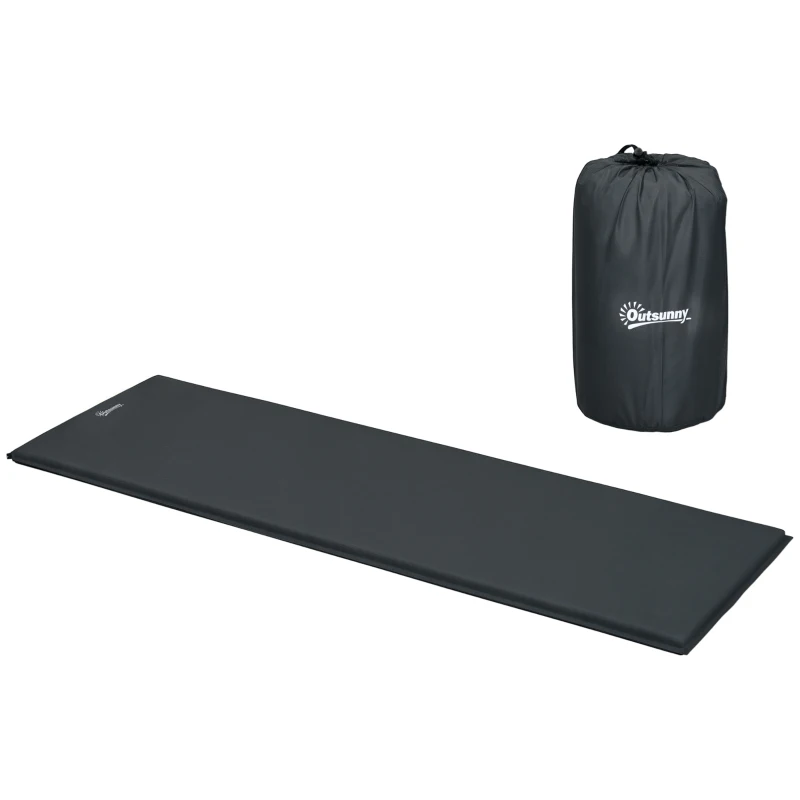 Outsunny Single Inflatable Mattress, with Carry Bag - Grey
