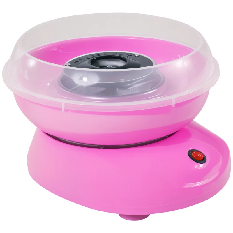 HOMCOM Candy Floss Machine Electric Cotton Candy Maker Gadgetry 450W (Pink)