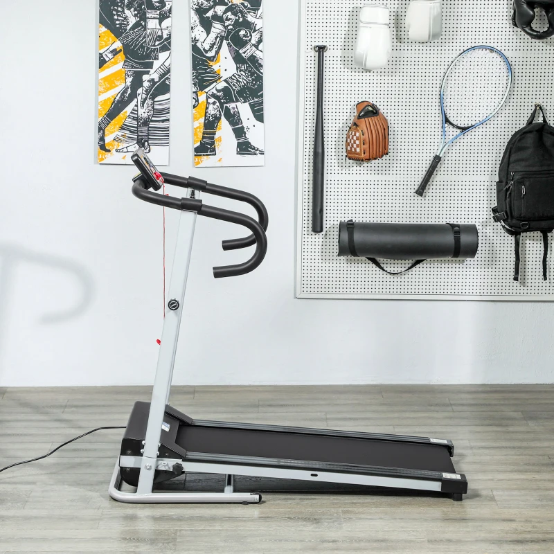 Tapis de course Fitness électrique pliable - Aosom.fr x FFHandball - 1 à 10 Km/h écran multifonctions - puissance 500 W(m-8)