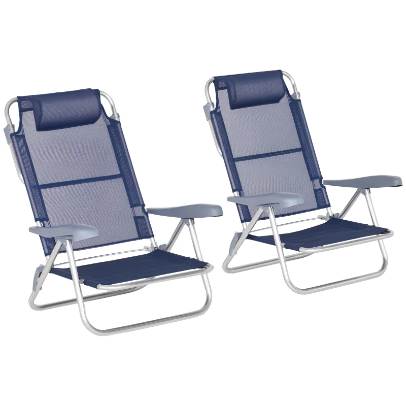 Set of 2 scaune portabile de pescuit Outsunny , Scaune de camping