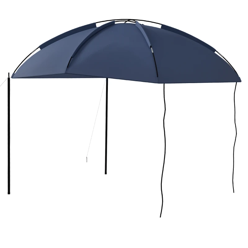 Outsunny Tendalina ad Arco Portatile con Paletti Regolabili, in Poliestere e Acciaio, 290x278x230-260 cm, Blu