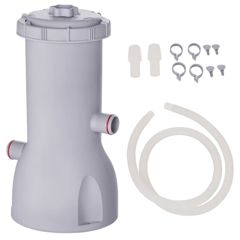 Outsunny Pompe de filtration épurateur à cartouche pour piscine hors sol 3785 L/h 90 W