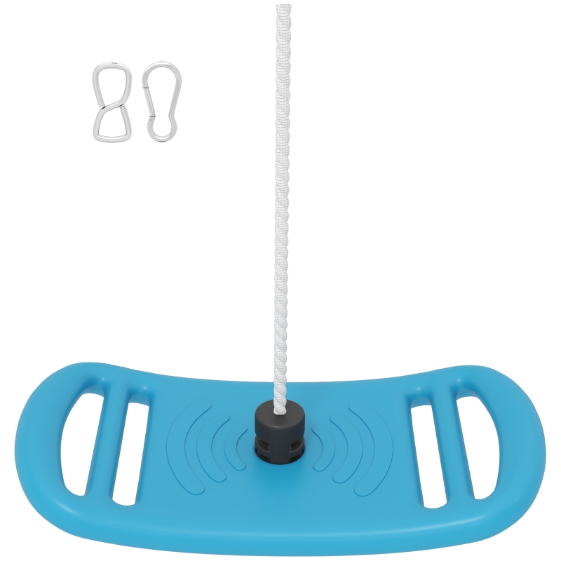 Balançoire Enfant AIYAPLAY – Assise Plastique UV, Corde PE Réglable 150 Cm, Hauteur 35-60 Cm, Charge 70 Kg – Pour Intérieur/extérieur, 6-10 Ans
