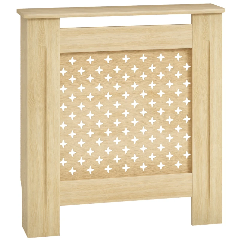 HOMCOM Cubreradiador de MDF Cubierta para Radiador para Salón Dormitorio Pasillo 78x19x82 cm Roble