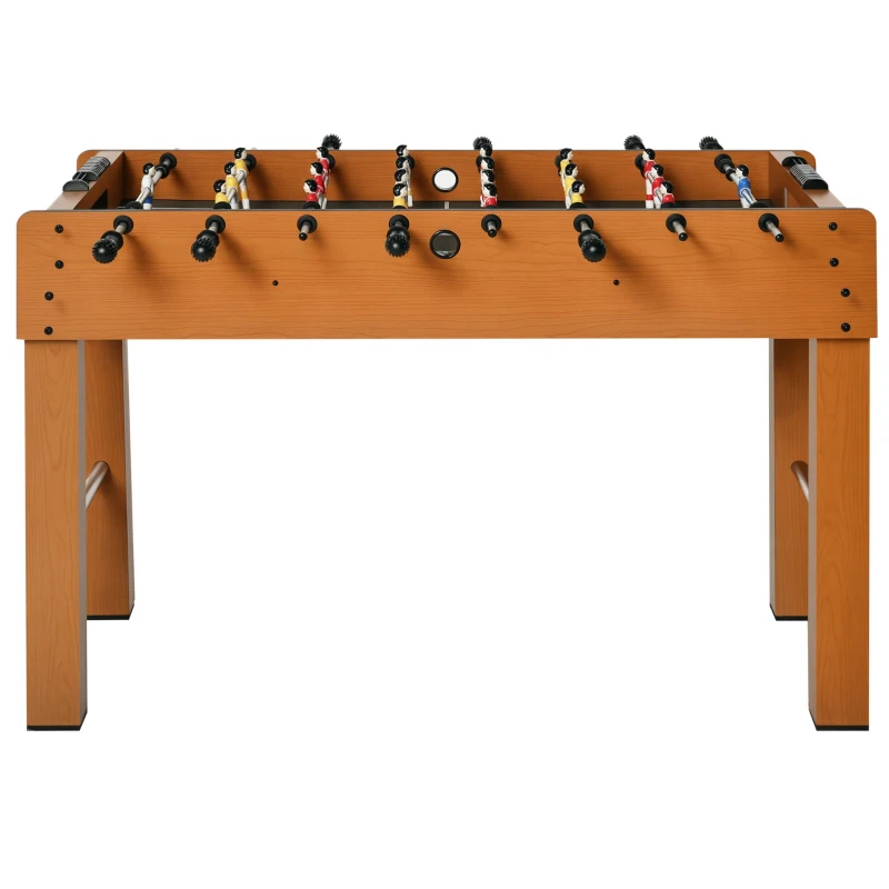 HOMCOM Baby-foot table de Babyfoot jeu de football dim. 122L x 61l x 80H cm 2 balles fournies MDF imitation bois acajou