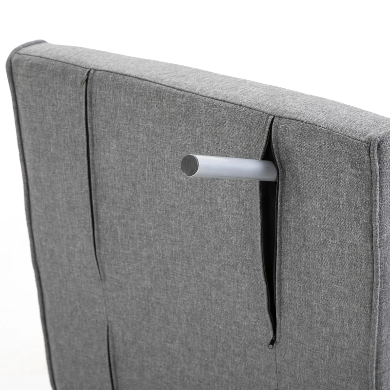HOMCOM Relaxsessel Liegesessel Sessel, Liegefunktion, Gästebett, 65 cm x 69 cm x 80 cm, Grau(m-9)