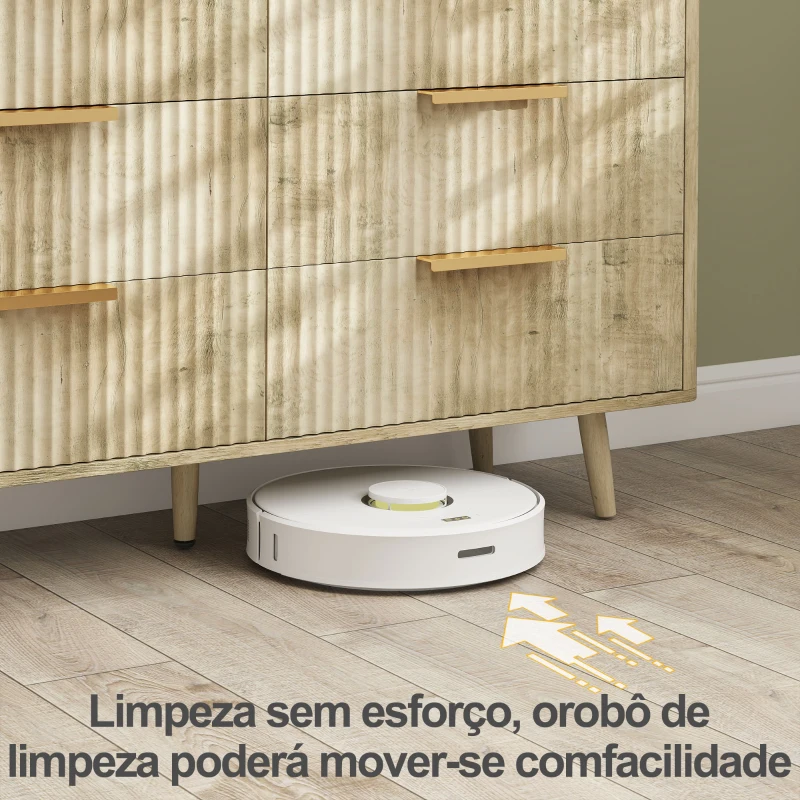 HOMCOM Cómoda com 6 Gavetas para Dormitório com Frentes das Gavetas Estriadas e Pés de Madeira 120x40x76 cm Madeira