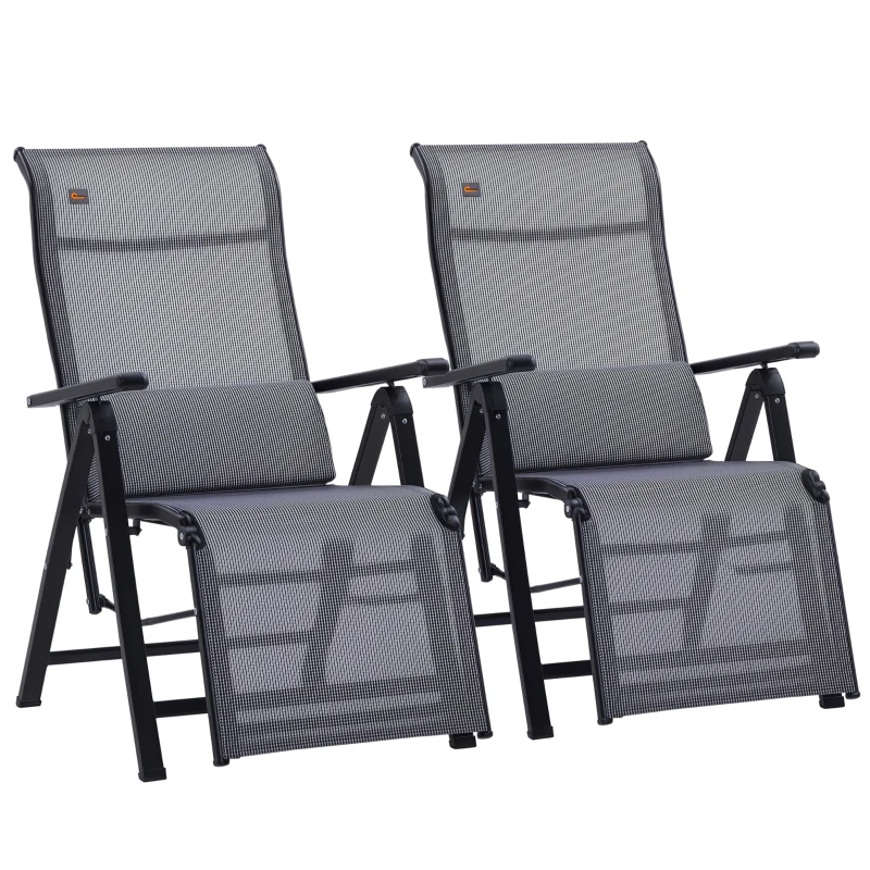 Outsunny Sdraio da Giardino Zero Gravity Set 2 Pz, Regolabile su 9 Livelli, con Cuscini, 65x70x111cm, Grigio