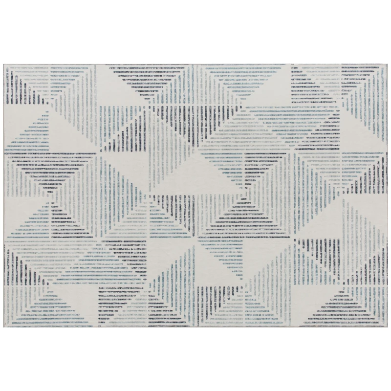 HOMCOM Modern Area Rug, Geometric Pattern Non-Slip Washable Rug, Soft Floor Carpet for Living Room, Bedroom, Dining Room, Home Office, 170 x 120 cm, Multi-Coloured