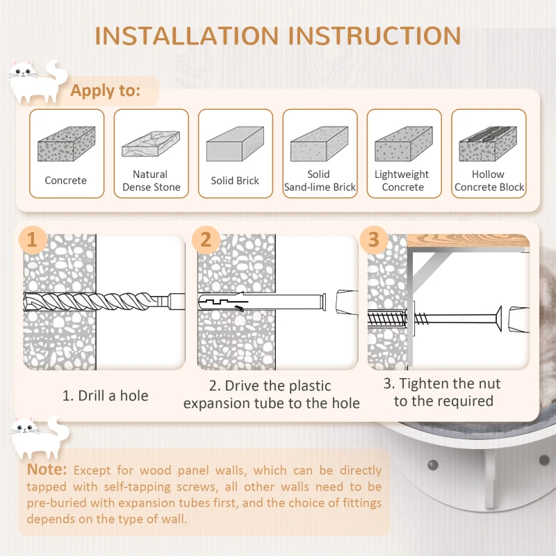 PawHut kattenligbed 41cm x 28cm x 21cm