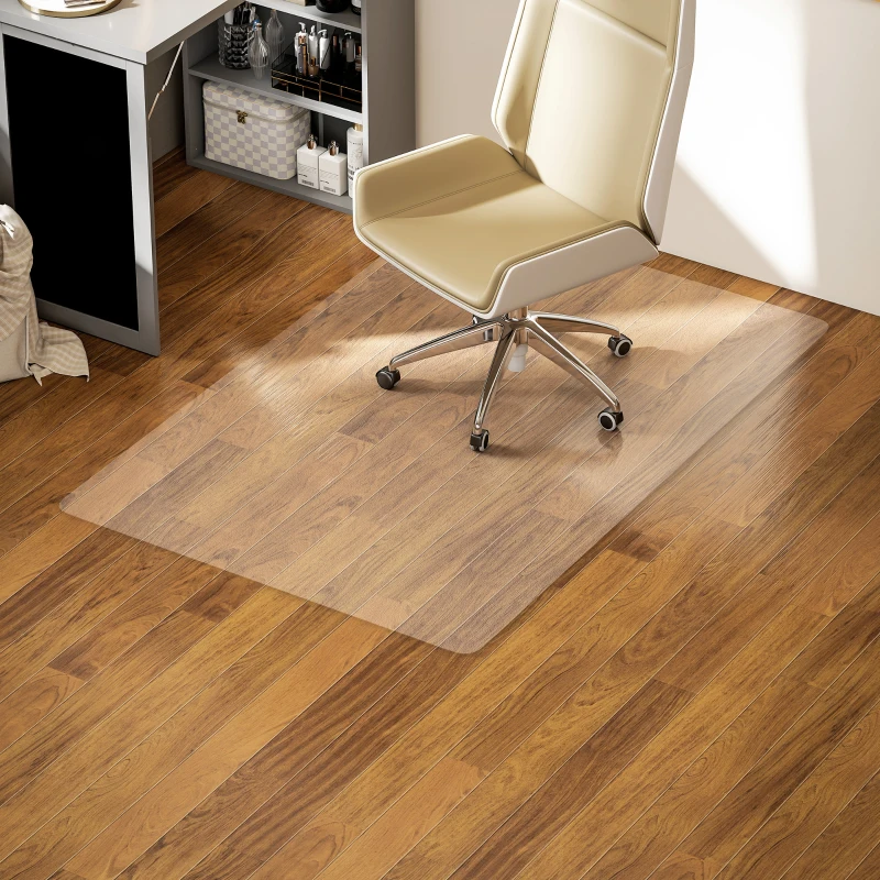 HOMCOM Alfombrilla Protectora para Suelos Alfombrilla para Silla de Oficina para Suelo Enmoquetado 100x150 cm Transparente
