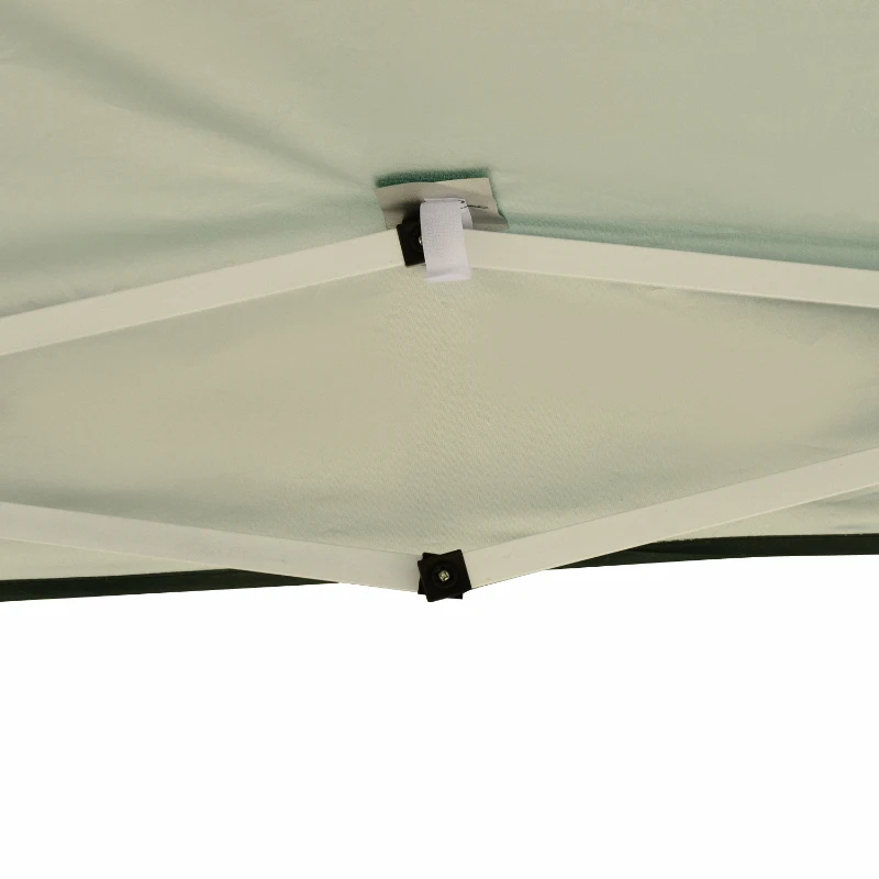 Outsunny 3 x 3M Pop Up Gazebo, Height Adjustable, Garden Marquee Party Tent Wedding Canopy Shelter with Carrying Bag, Green(m-10)