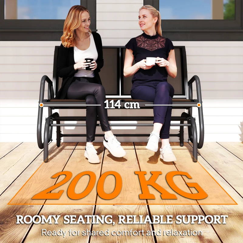 Outsunny Schommelbank tuinbank tuinschommel zitbank bank schommel metaal tweezitter