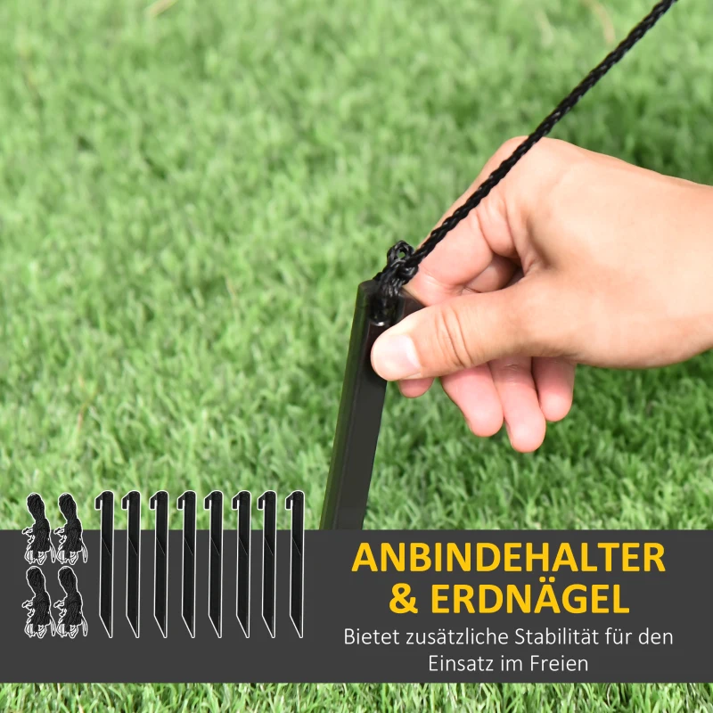 HOMCOM Weihnachtsdeko Aufblasbarer Weihnachtsmann Outdoor-Weihnachtsdekoration, inkl. Gebläse, 1,65 m, Rot + Weiß + Schwarz