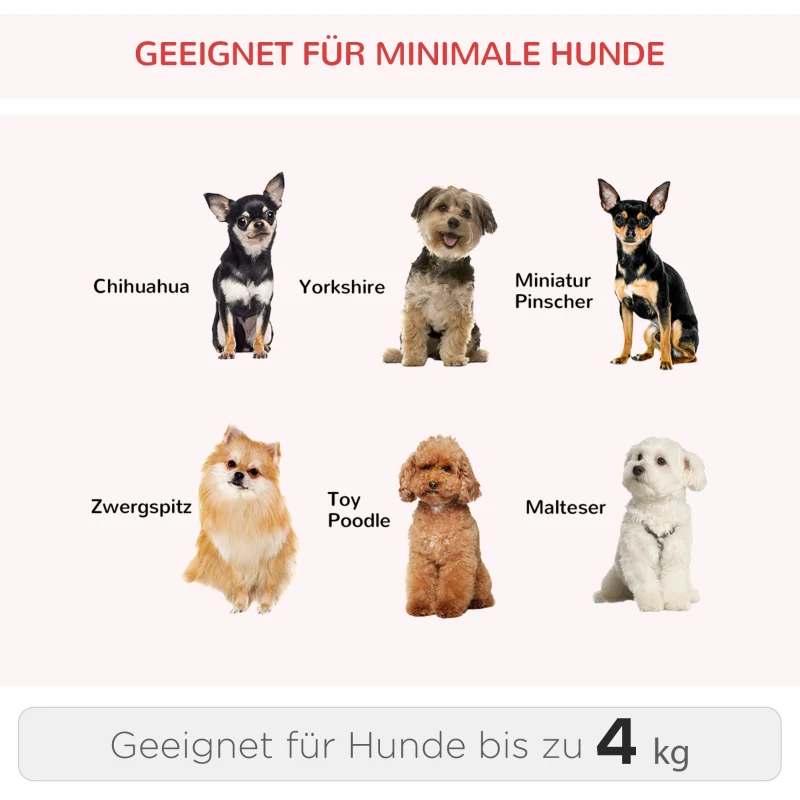 Pawhut Hundetransporttasche, Haustierrucksack, 2-in-1-Design, ausziehbarer Griff, Seitentaschen, Rot, 42 x 25 x 55cm