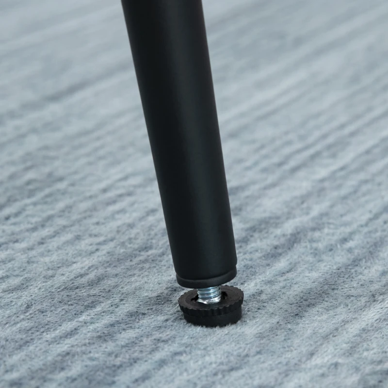 HOMCOM Jeu de 2 Tabourets Hauts Revêtement PU avec Dossier Haut Pieds en Acier et Repose-Pieds 50x47,5x102,5 cm Marron